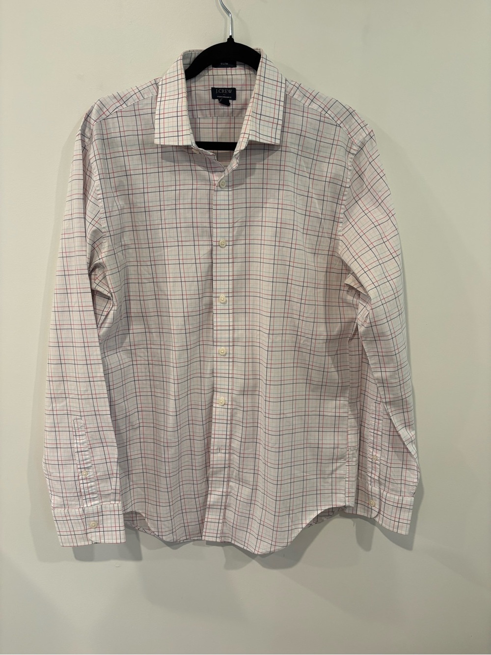 J. Crew Grid Performance Slim Fit Dress Shirt - Men's Long Sleeve